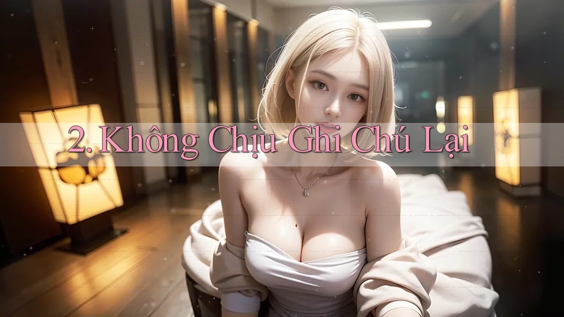 2. Không Chịu Ghi Chú Lại 2. Không Chịu Ghi Chú Lại