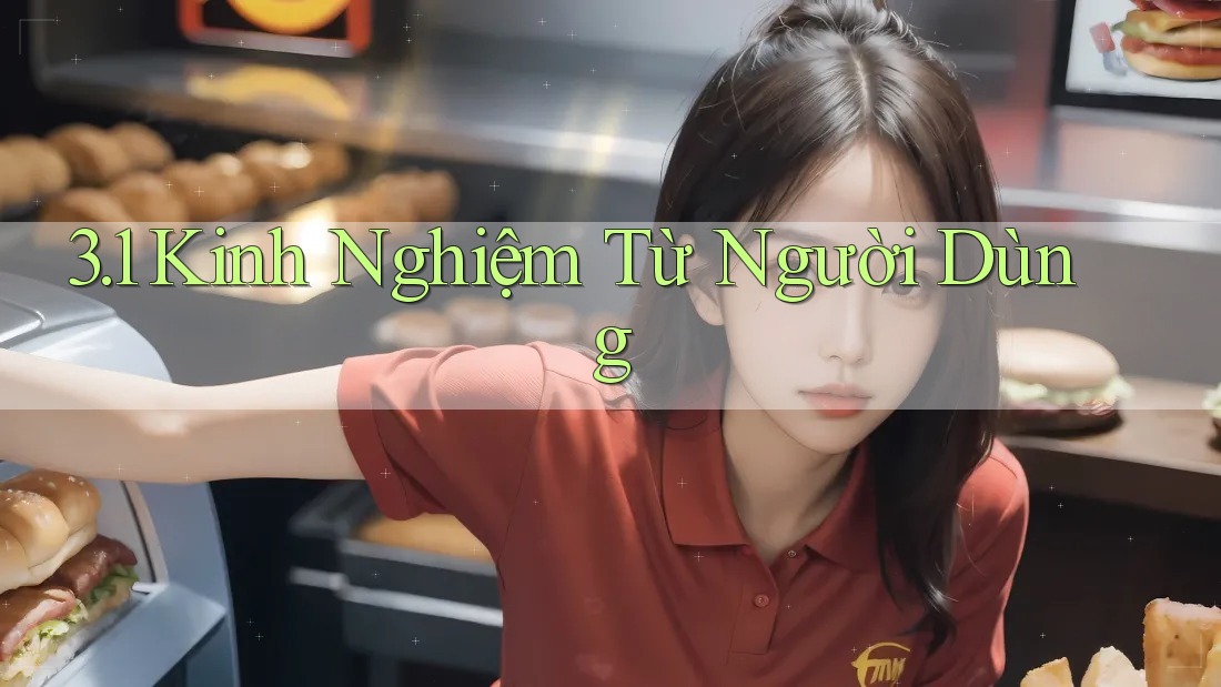 3. 1 Kinh Nghiệm Từ Người Dùng 3. 1 Kinh Nghiệm Từ Người Dùng