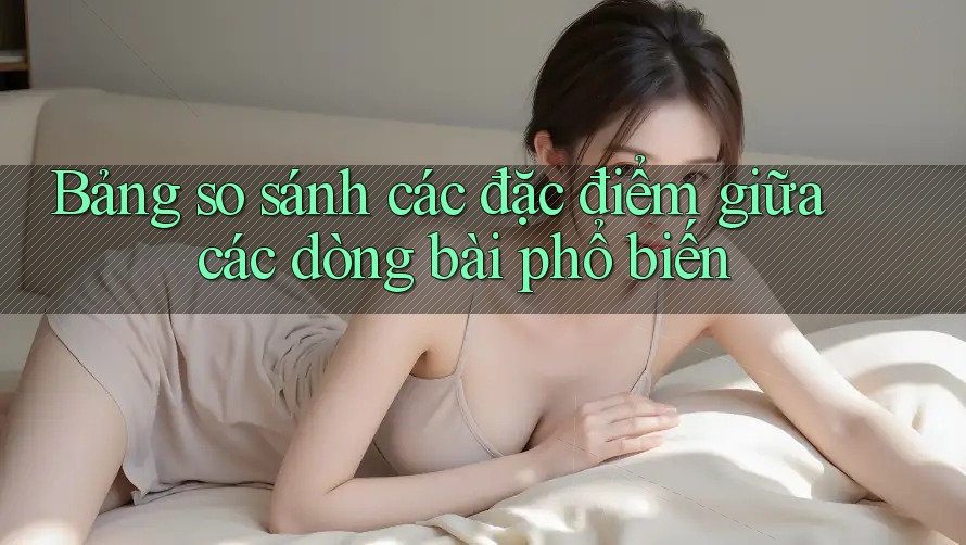 Bảng so sánh các đặc điểm giữa các dòng bài phổ biến