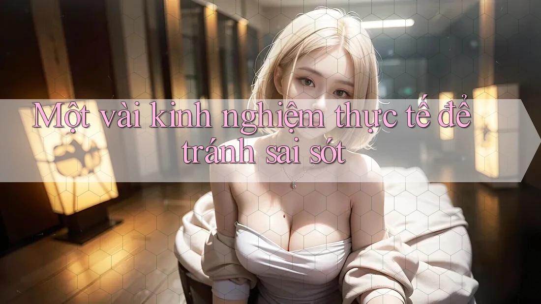 Một vài kinh nghiệm thực tế để tránh sai sót Một vài kinh nghiệm thực tế để tránh sai sót