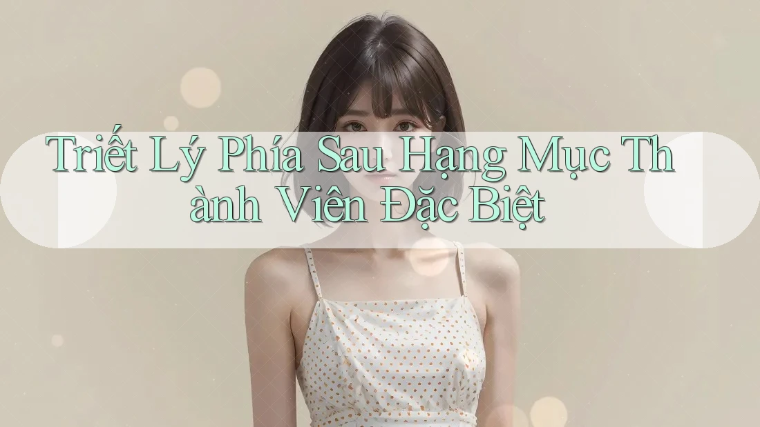 Triết Lý Phía Sau Hạng Mục Thành Viên Đặc Biệt Triết Lý Phía Sau Hạng Mục Thành Viên Đặc Biệt